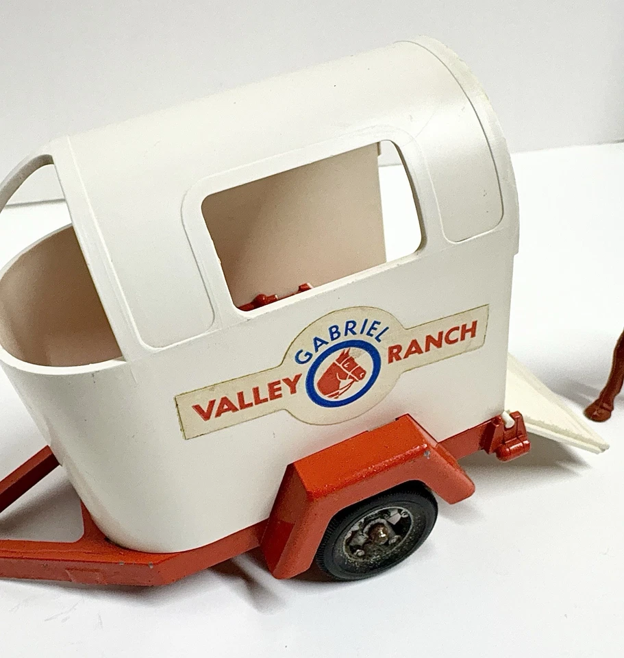 Vintage Hubley Mighty Mite Jeep N Horse ( Trailer & Horses Set ) Original  Vtg - Image 4 of 4