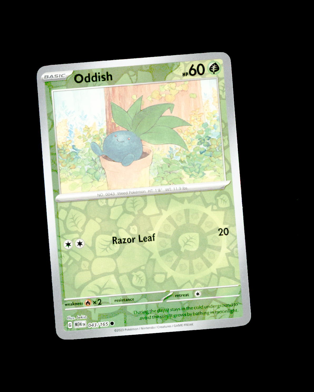NM SV: Scarlet & Violet 151 Reverse Holo Oddish 043/165