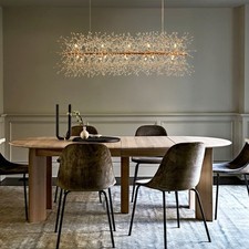 Modern Firework Crystal Chandelier 15-Light Pendant Light Fixture Kitchen Island