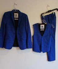 Black N Blanco Boys 3 Piece Blue Suit Size 16