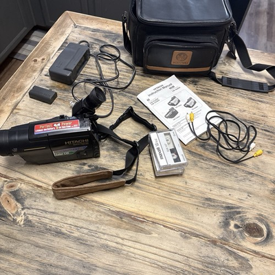 #ad #ad 1998 Hitachi Camcorder With Accessories And Case Working $62.97
