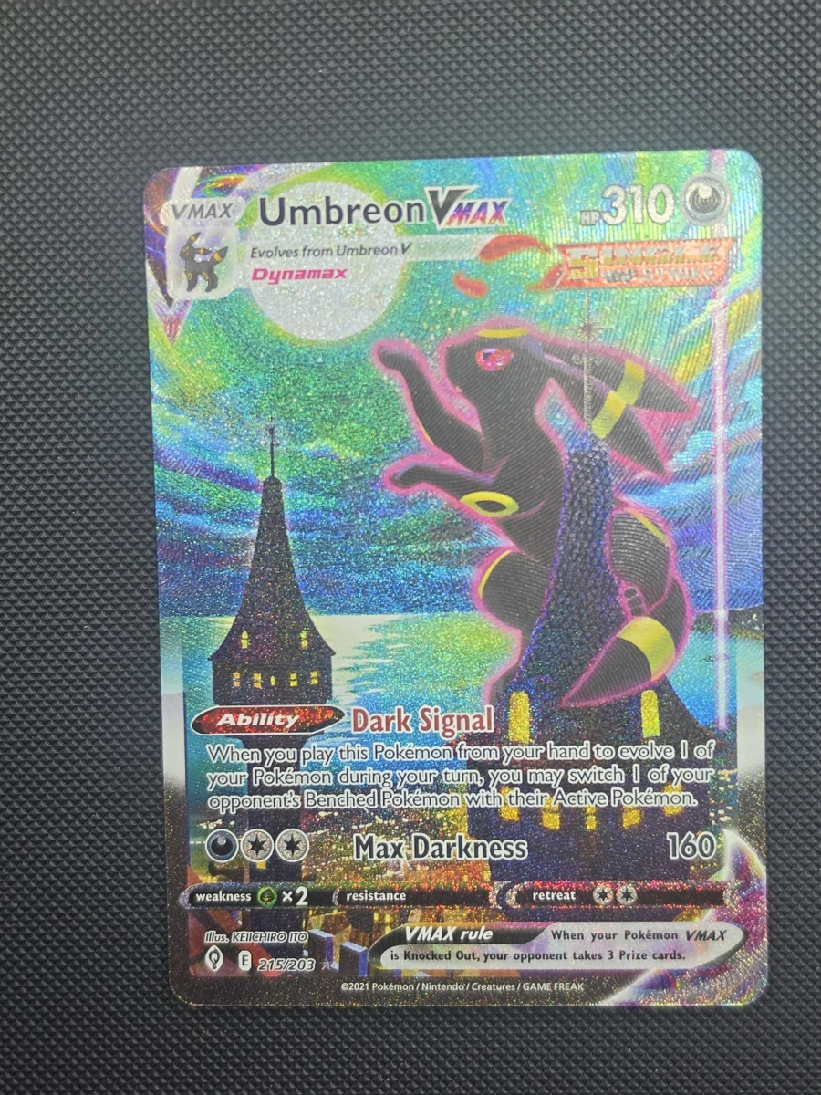 Las mejores ofertas en Umbreon VMAX 215/203 SWSH07: Evolving Skies