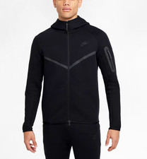 NIKE TECH FLEECE FULL ZIP HOODIE BLACK SIZE L-TALL BRAND NEW W/TAGS HV0949-010 