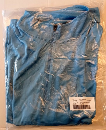Team 365 Mens Quarter Zip UV Protect Performance Shirt TT31 Light Blue XL NEW - Bild 8 von 10