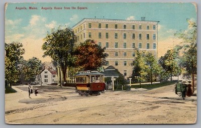 Augusta ME House From The Square 1907 Vintage Postcard TS-266