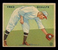 1933 Goudey #112 Fred Schulte Washington Senators Card FR Range (66767)