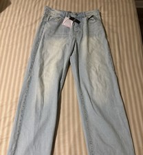 BoohooMAN MAN Ice Blue Baggy/Wide Leg Jeans Men s Size 32 NWT