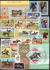 Sporty konne. Kolekcja znaczków i bloków z różnych krajów na temat