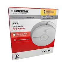 Universal Security Instruments Hardwired  1-Year Battery Backup Smoke Detector