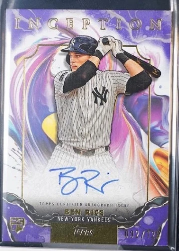 2025 Topps Inception BEN RICE ROOKIE & Emerging Stars AUTO /125 Yankees