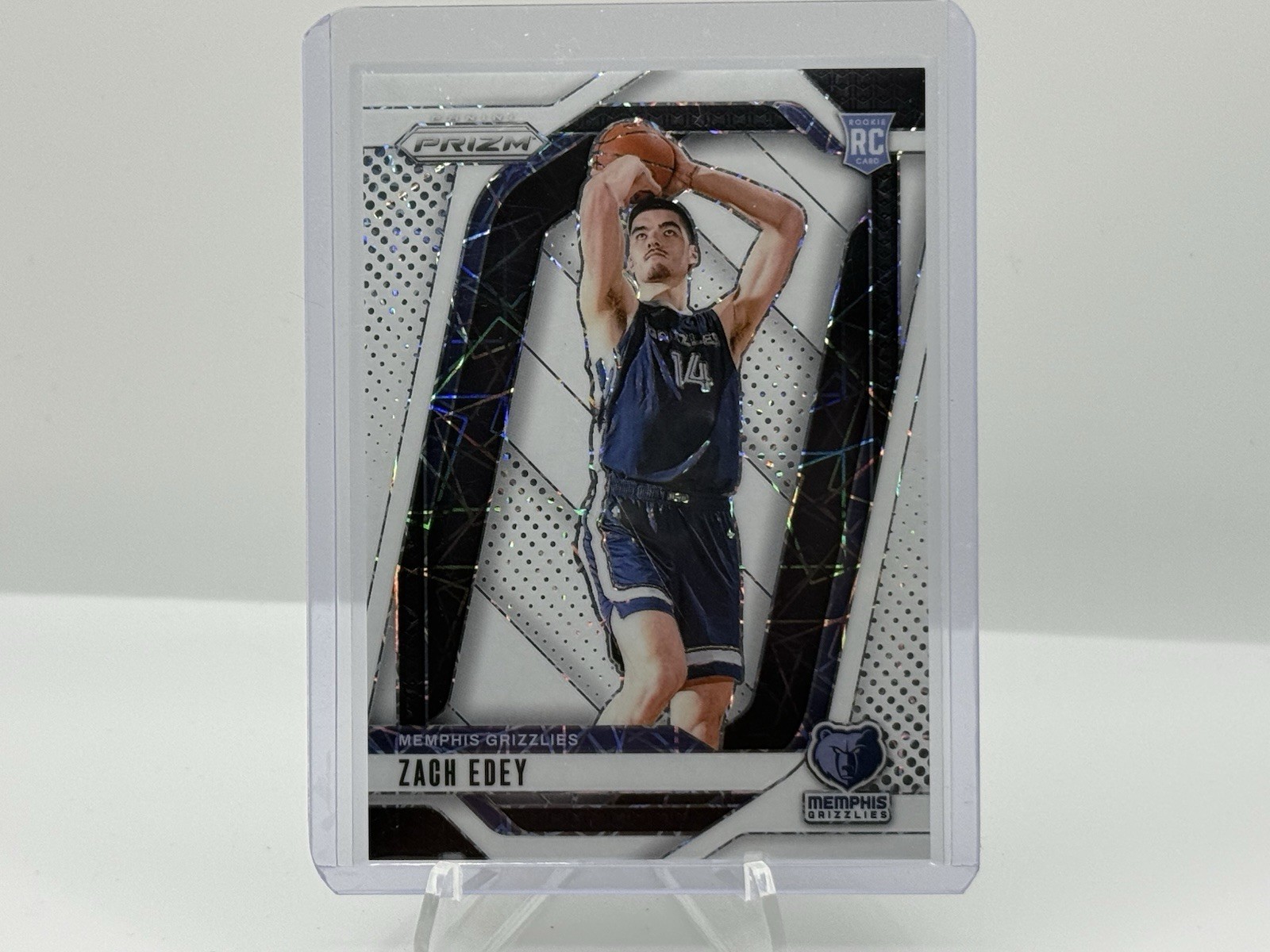 2024-25 Panini Prizm - Zach Edey #249 White Lazer Prizm /275 (RC)