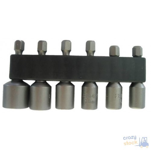 Bussole Magnetiche 6 Pezzi 1/4" - Il Set Indispensabile in Cantiere