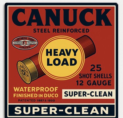 12 Inch Canuck Heavy  Load Hunting Ammo Garage Man Cave Sign