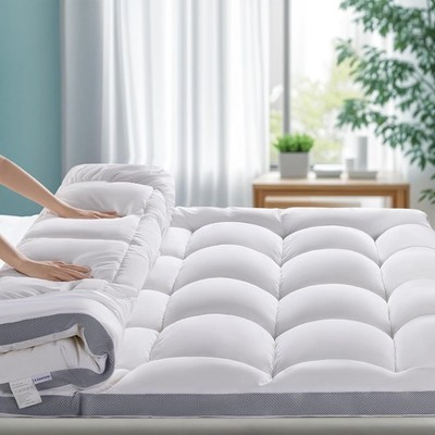 Queen Extra Firm Gel Memory Foam Mattress Topper for Back Pain Relief