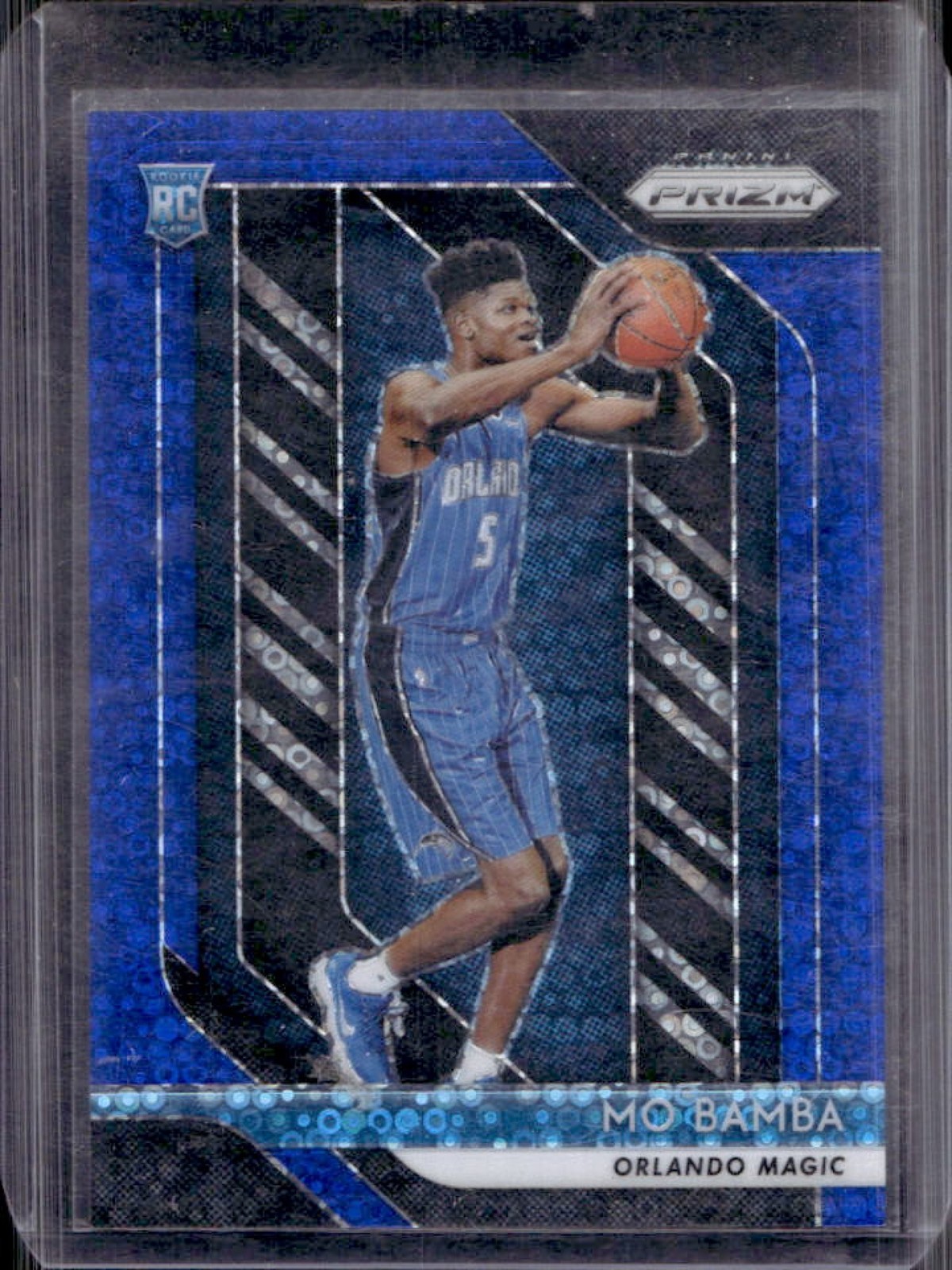 2018-19 Panini Prizm Mo Bamba RC Prizm Fast Break Blue Rookie #/175 Magic