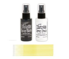 Distress Spray Stain Bundle - Ranger Tim Holtz Black Soot and Picket Fence...
