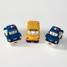 Mini Wheels Pull-Back Vehicles Bus Police Car Safety Just Be You Lot My B Toys