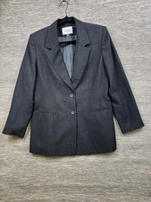 Le Suit Blazer Suit Jacket Womens Size 10P Black Two Buttons Casual Career
