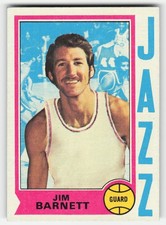 Jim Barnett 1974-75 Topps #47 New Orleans Jazz Vg-Ex