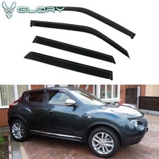 Fits 11-17 Nissan Juke Acrylic Window Visors Rain Guard Deflector Tape On 4pcs