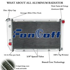 3row Aluminum Radiator Fit 1975-1979 Ford Ltd Ii Torino Mercury Cougar 5.86.6l