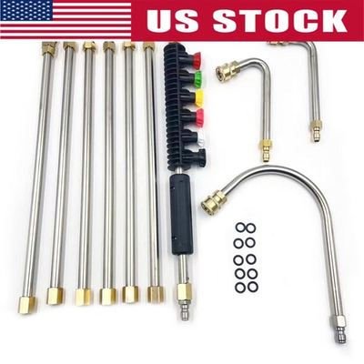 #ad 10Pcs High Washer Wand Set Washer Extension Wand Set 4000PSI $28.68