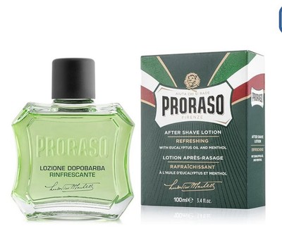 PRORASO Green After Shave Lotion With Eucalyptus & Menthol For Men, NEW - Italy