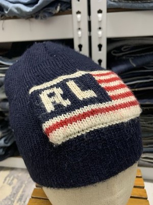 Vintage Ralph Lauren RL Polo Winter Hat Beanie USA America