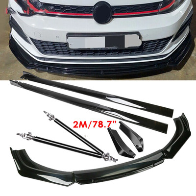 Front Bumper Lip Chin Spoiler Splitter Side Skirt Body For Volkswagen Scirocco