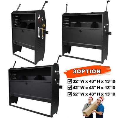 32''/42''/52'' W For Transit Connect/Promaster City/NV200 Cargo Van Shelving w/Lock