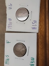 1916-S and 1916-D Lincoln Wheat Cents