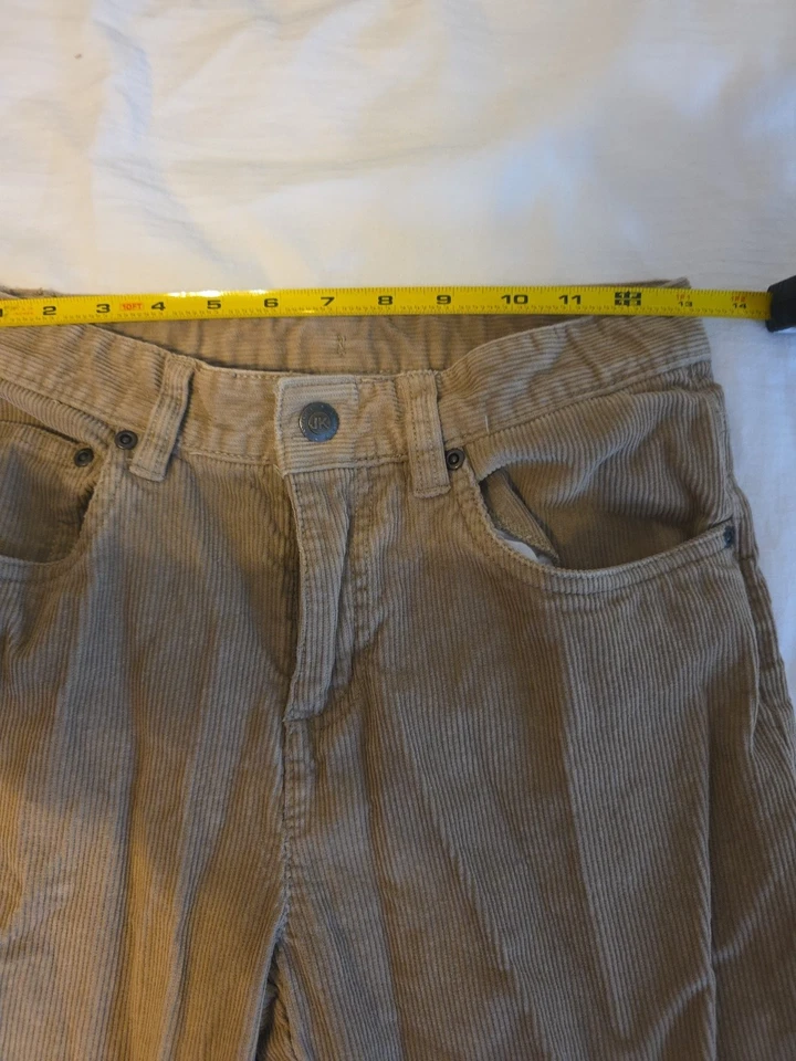 Pantalones JK J. Caqui Niños Jóvenes Pierna Recta Tiro Medio Talla 14 Terciopelo Marrón Foto 3 de 4