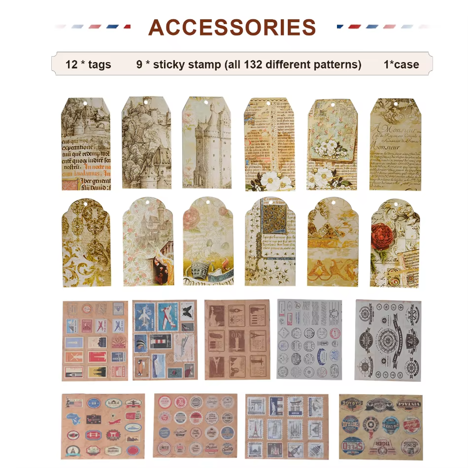 146 Page DIY Handmade Photo Album Scrapbook Adventure Book Retro