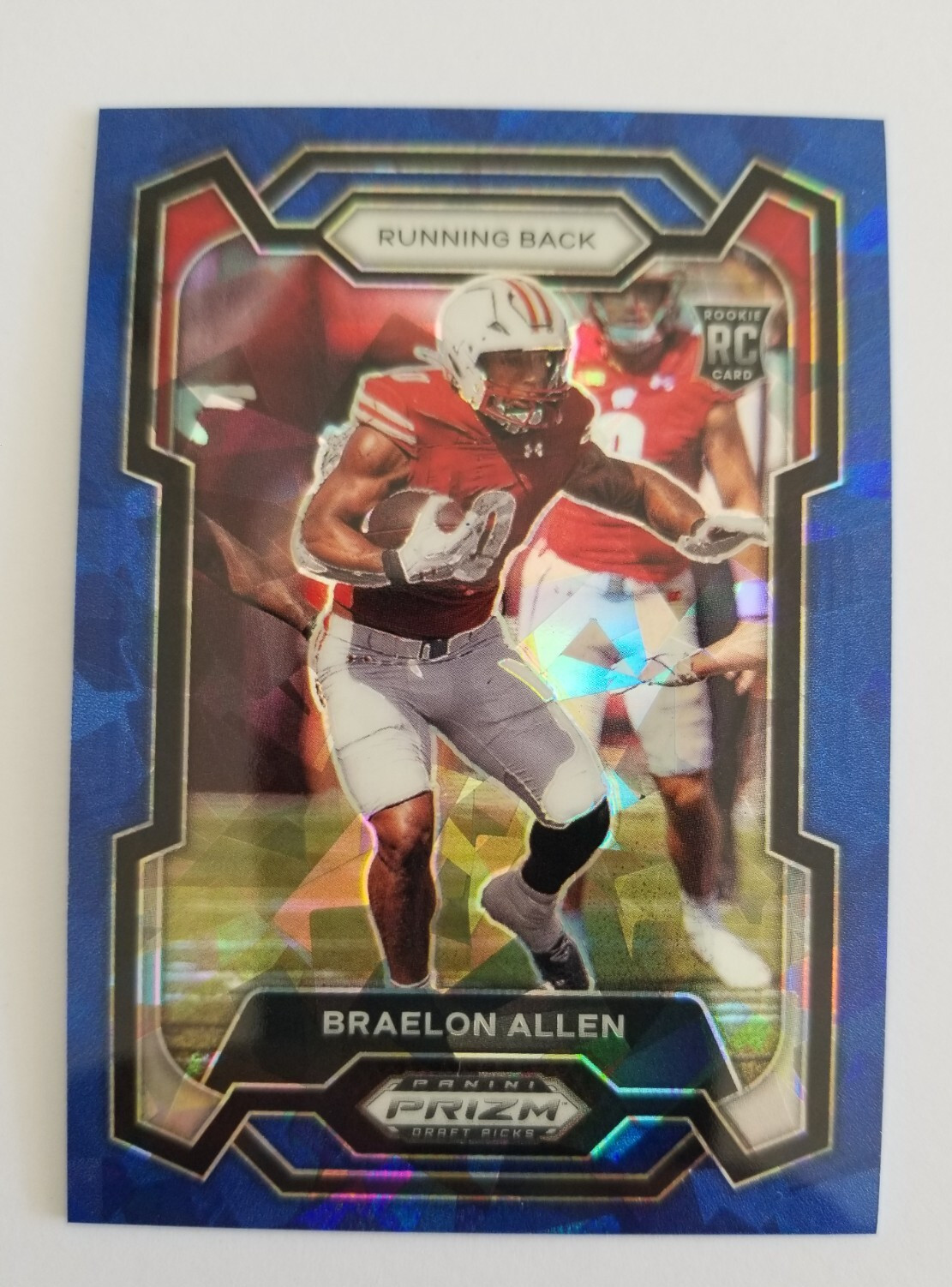 2024 Prizm Draft Picks Blue Ice Braelon Allen #129 RC # /99