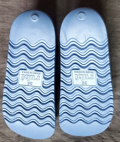 Rubi Women's Double Buckle Buckle Slides Blue Chalk Sz 5 US: EUR:36 New - Picture 9 of 9