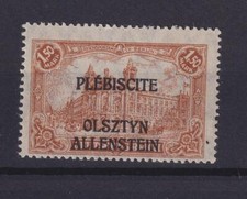 Allenstein 12 b gute Farbe r&ouml;tlichbraun postfrisch gepr&uuml;ft (sv251)