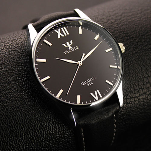 Montre de luxe classique à quartz et chiffres romains avec cadran or rose