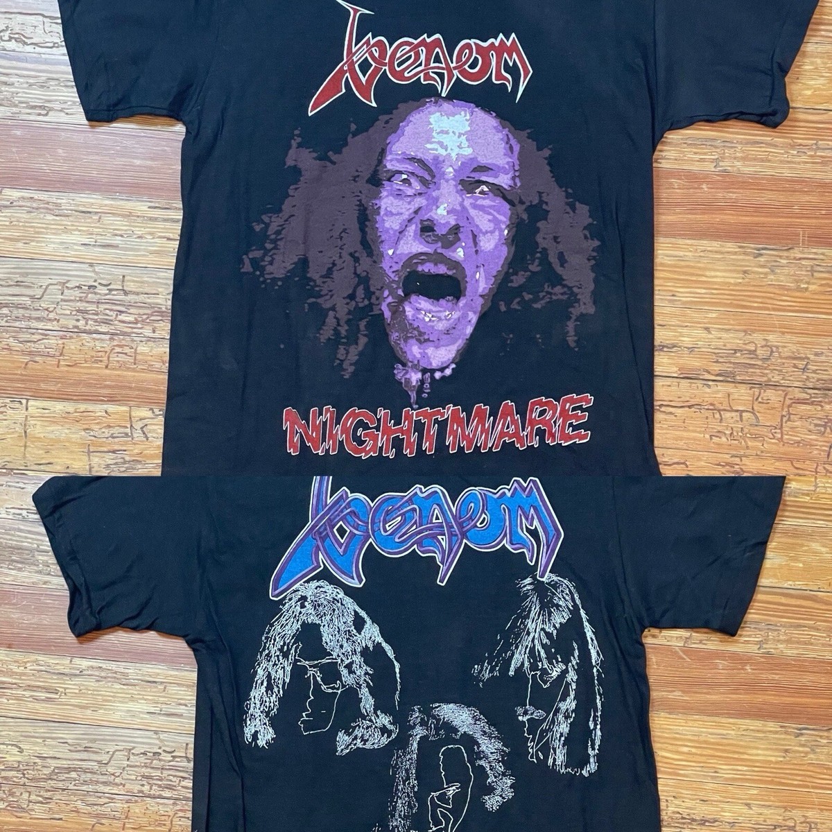 Vintage 80s Venom Shirt Size Medium Black Metal Thrash Punk