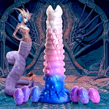 Creature Cocks: Tenta-Queen Ovipositor Silicone Dildo with Eggs