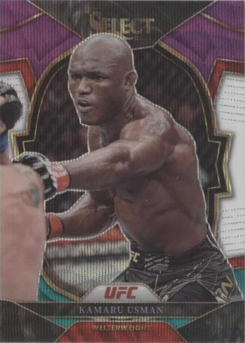 2023 Panini Select UFC - Concourse Kamaru Usman #35 Tri-Color Prizm for ...