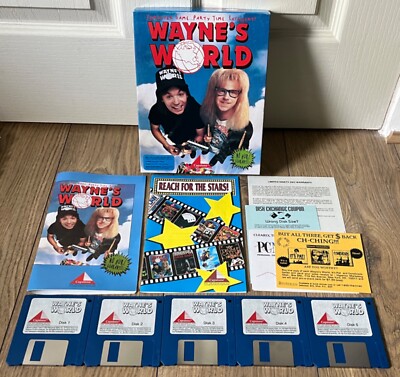Wayne's World - seltenes Original Big Box Point & Click Adventure Spiel für PC - sehr guter Zustand
