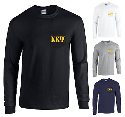 Kappa Kappa Psi Fraternity Long Sleeve POCKET Shirt Gold Letters - NEW