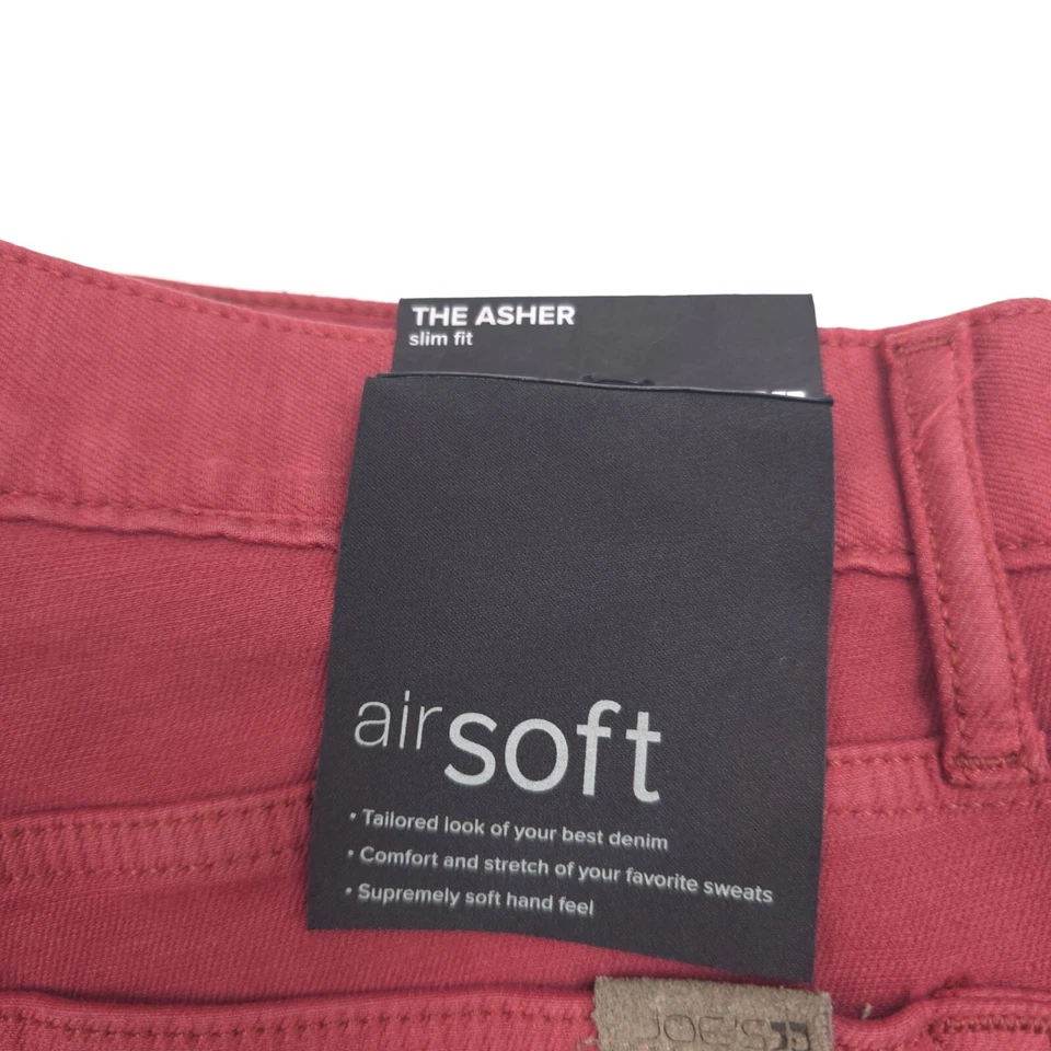 $198 Joe's Jeans Airsoft Asher Apple Peel Rojo Calce Ajustado Pantalones Para Hombres 36 X 32 Foto 2 de 4