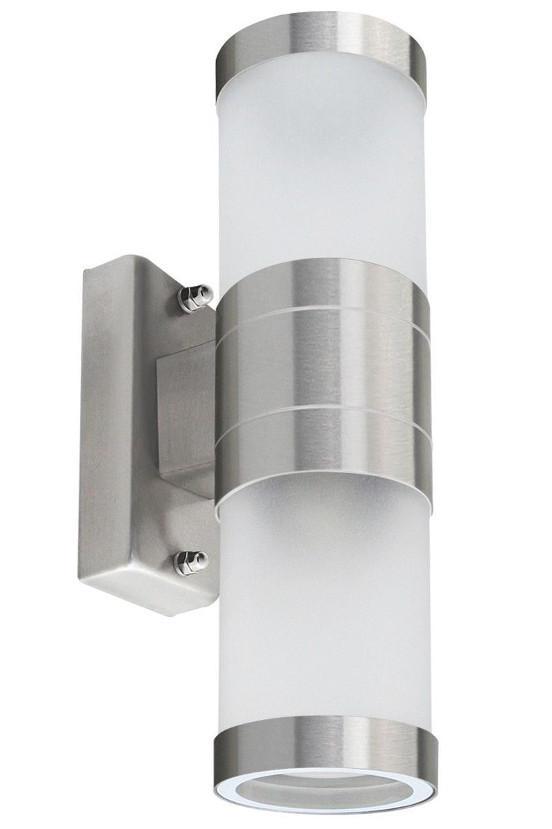 Outdoor Up / Down Stainless Steel Wall Light Frosted Glass Cover IP44