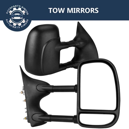 Pair Manual Tow Mirrors for 1999-2016 Ford F250 F350 F450 F550 Super Duty Convex
