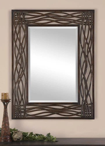 Uttermost 13707 Dorigrass Brown Metal Mirror - Picture 1 of 3