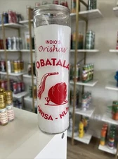 Obatala Veladora Blanca Santeria / Orisha Obatala Spiritual Candle White