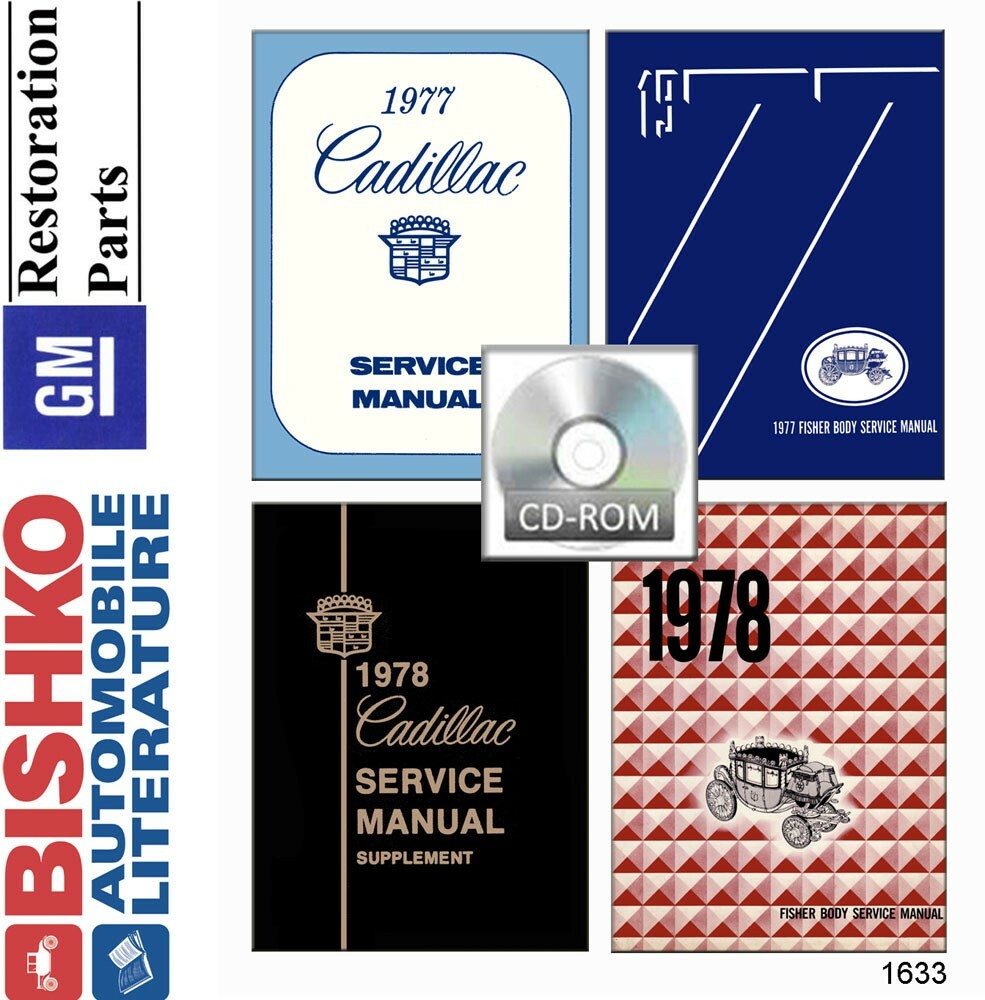 1977-1978 Cadillac ALL MODELS FISHER BODY Factory Shop Service Manual CD