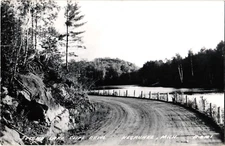 Second Lake Cliff Drive Negaunee MI RPPC Real Photo Postcard 1950s