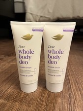 Lot Of 2 - Dove Whole Body Women s Deodorant Cream Coconut Vanilla, 2.5oz